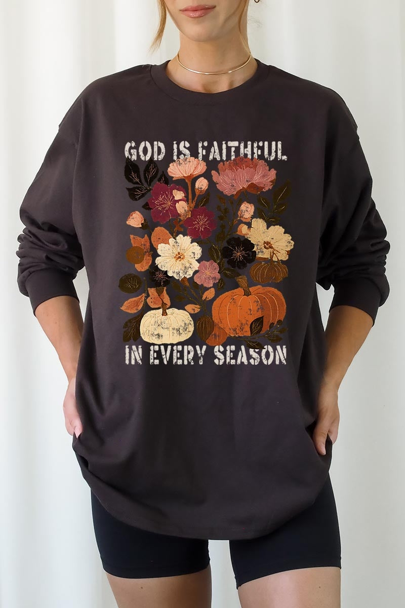 UL240P-E3171 Faithful In Every Season Graphic Plus Long Sleeve Tee $17