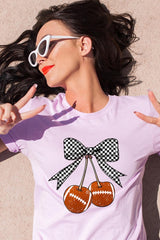 US3001-E3055 Football Cherries Graphic Tee $12.5