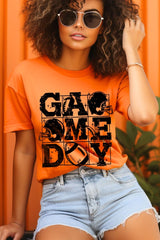 US3001P-E3073 Distressed Game Day Graphic Plus Tee $16