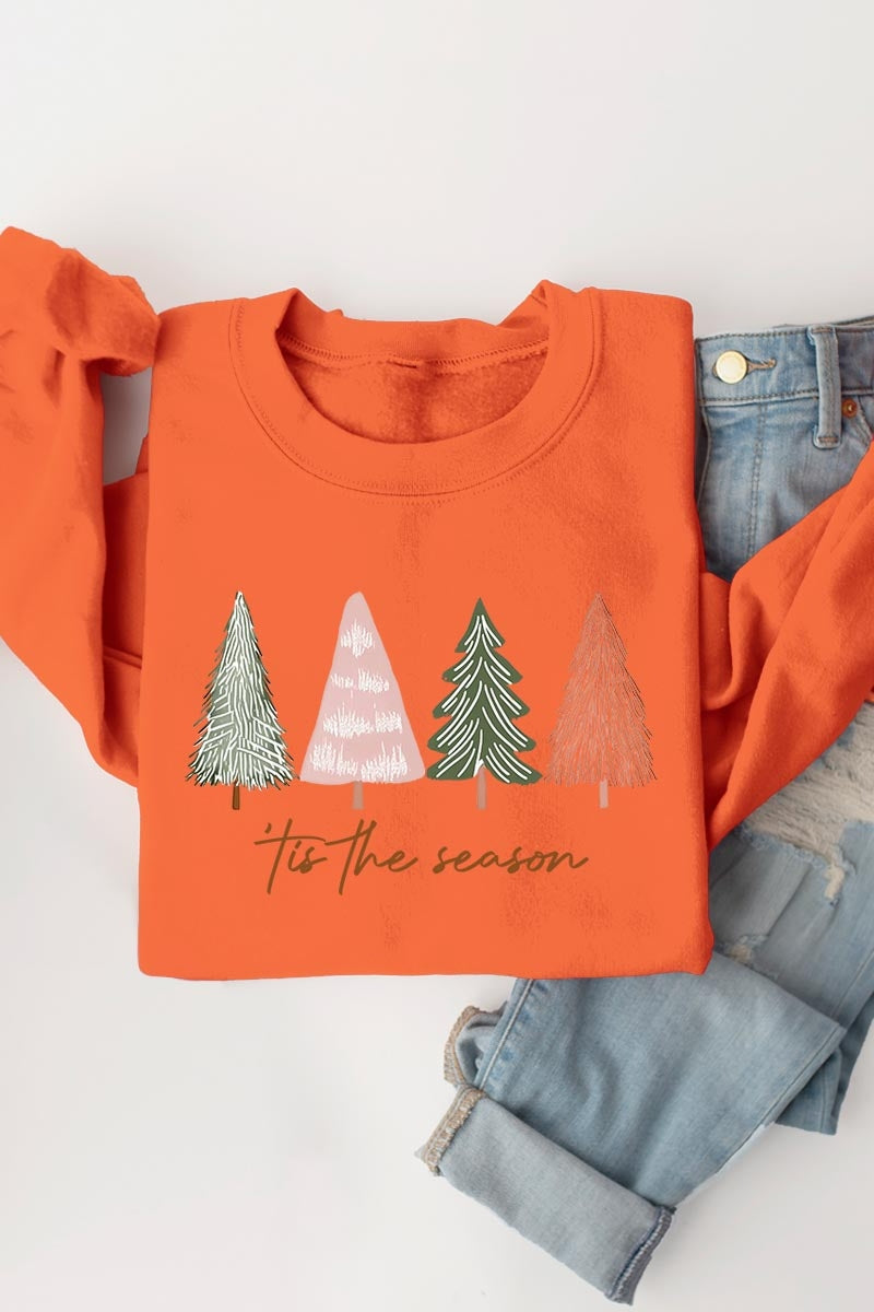 UL180-E3218 Rustic Christmas Trees Graphic Sweatshirt $20