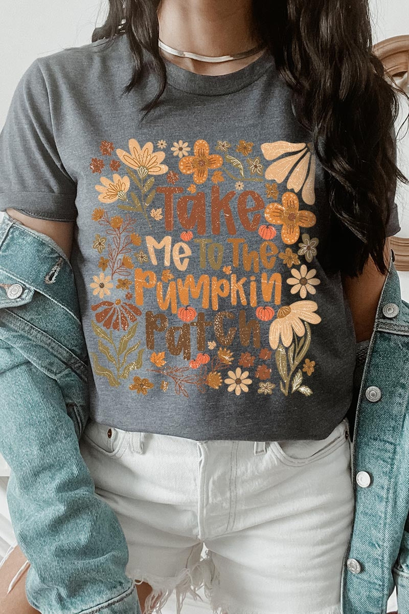 US3001P-E3136 Take Me To The Pumpkin Patch Graphic Plus Tee $16