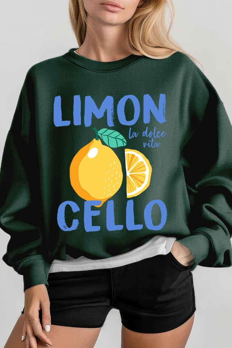UL180-E3056 Limoncello Graphic Sweatshirt $20