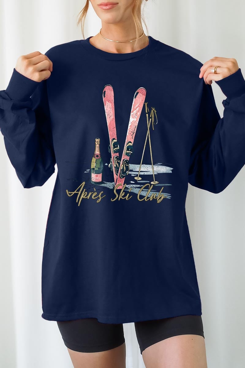 UL240P-E3187 Apres Ski Club Graphic Plus Long Sleeve Tee $17