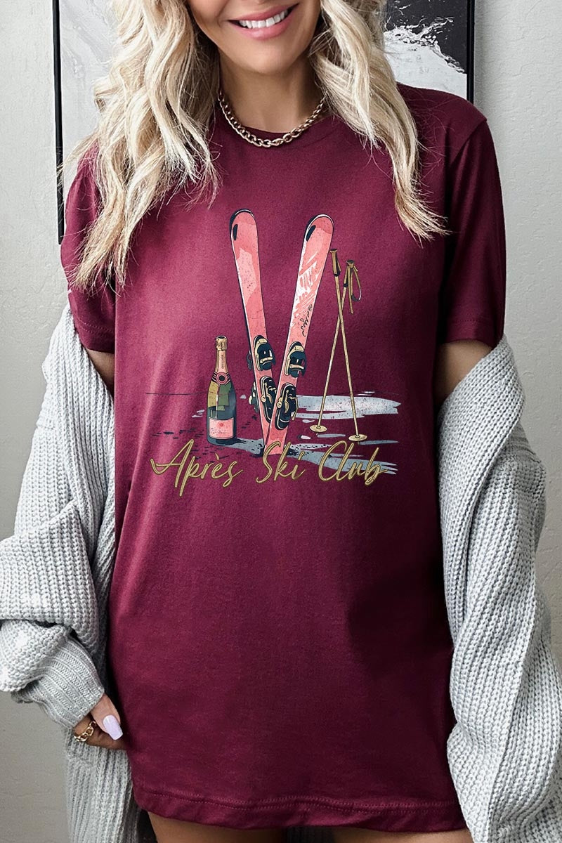 US3001-E3187 Apres Ski Club Graphic Tee $12.5