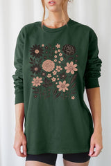 UL240-E3178 Fall Floral Garden Graphic Long Sleeve Tee $13.75