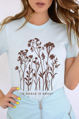 US3001-E3146 Christian Wildflower Graphic Tee $12.5