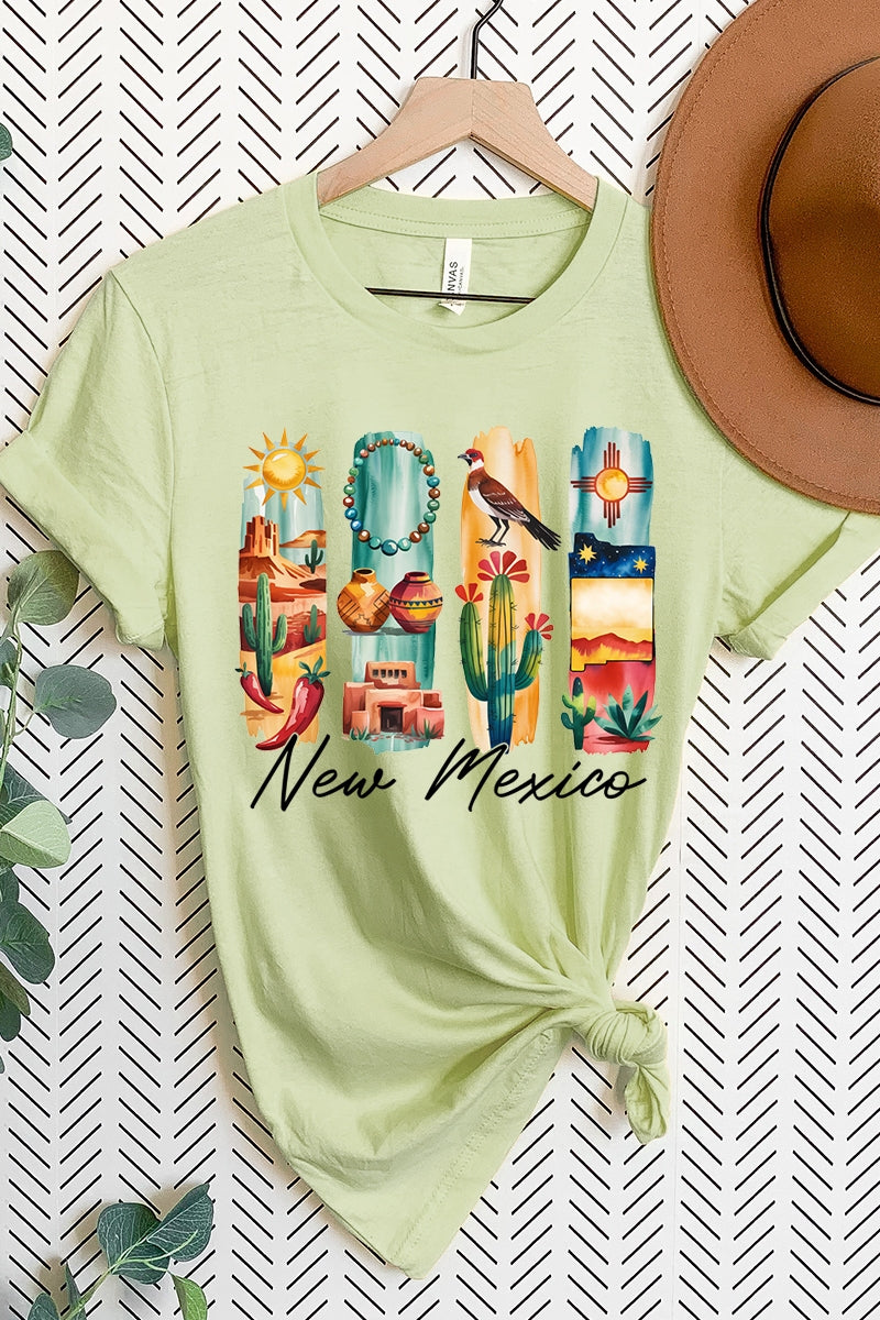 US3001-E3061NM New Mexico State Brushstroke Graphic Tee $12.5