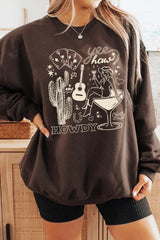 UL180P-E3097 Cowgirl Country Music Graphic Plus Sweatshirt $25