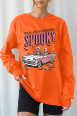 UL240-E3142 Spooky Skeleton Graphic Long Sleeve Tee $13.75
