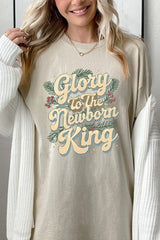 5000-E3220 Glory to the Newborn King Graphic Heavy Cotton Tee $9