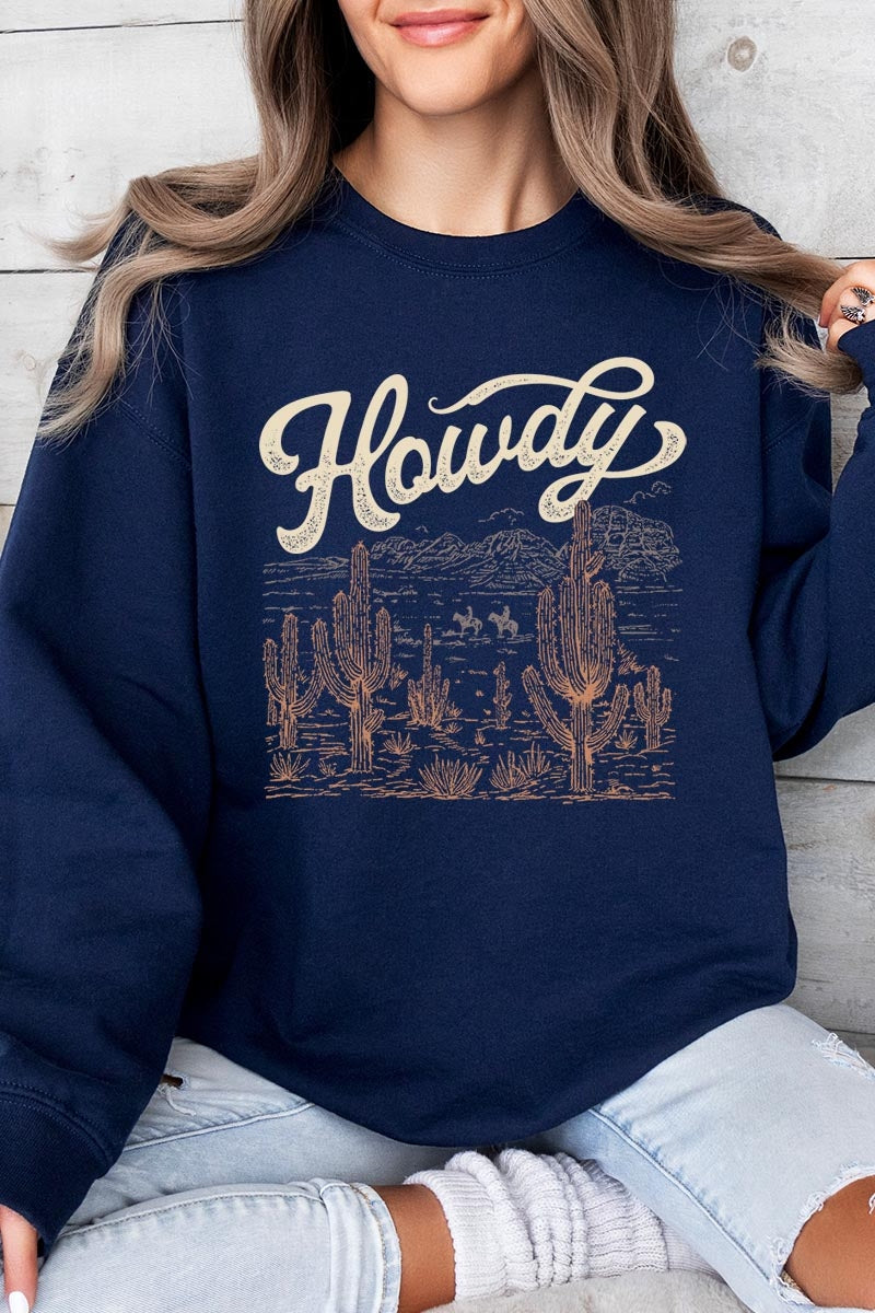 UL180-E3095 Howdy Desert Western Graphic Sweatshirt $20