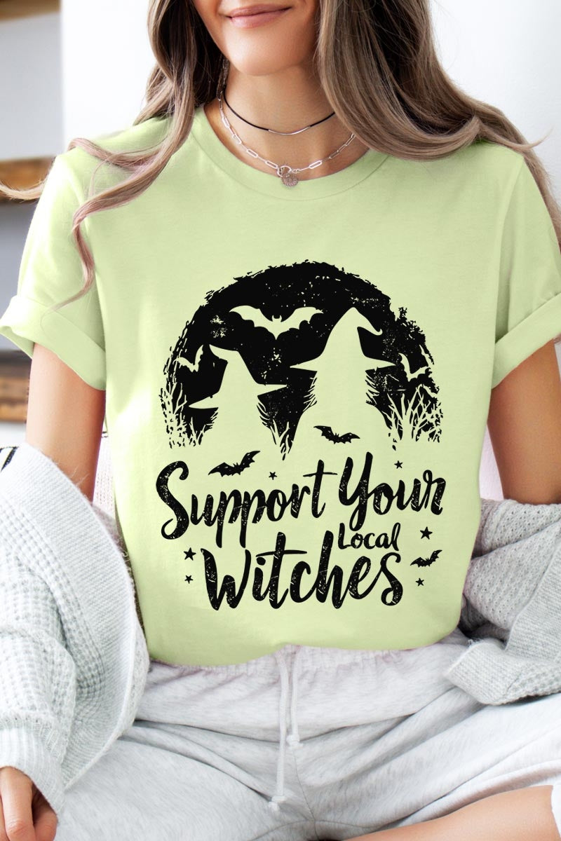 US3001P-E3161 Local Witches Halloween Graphic Plus Tee $16