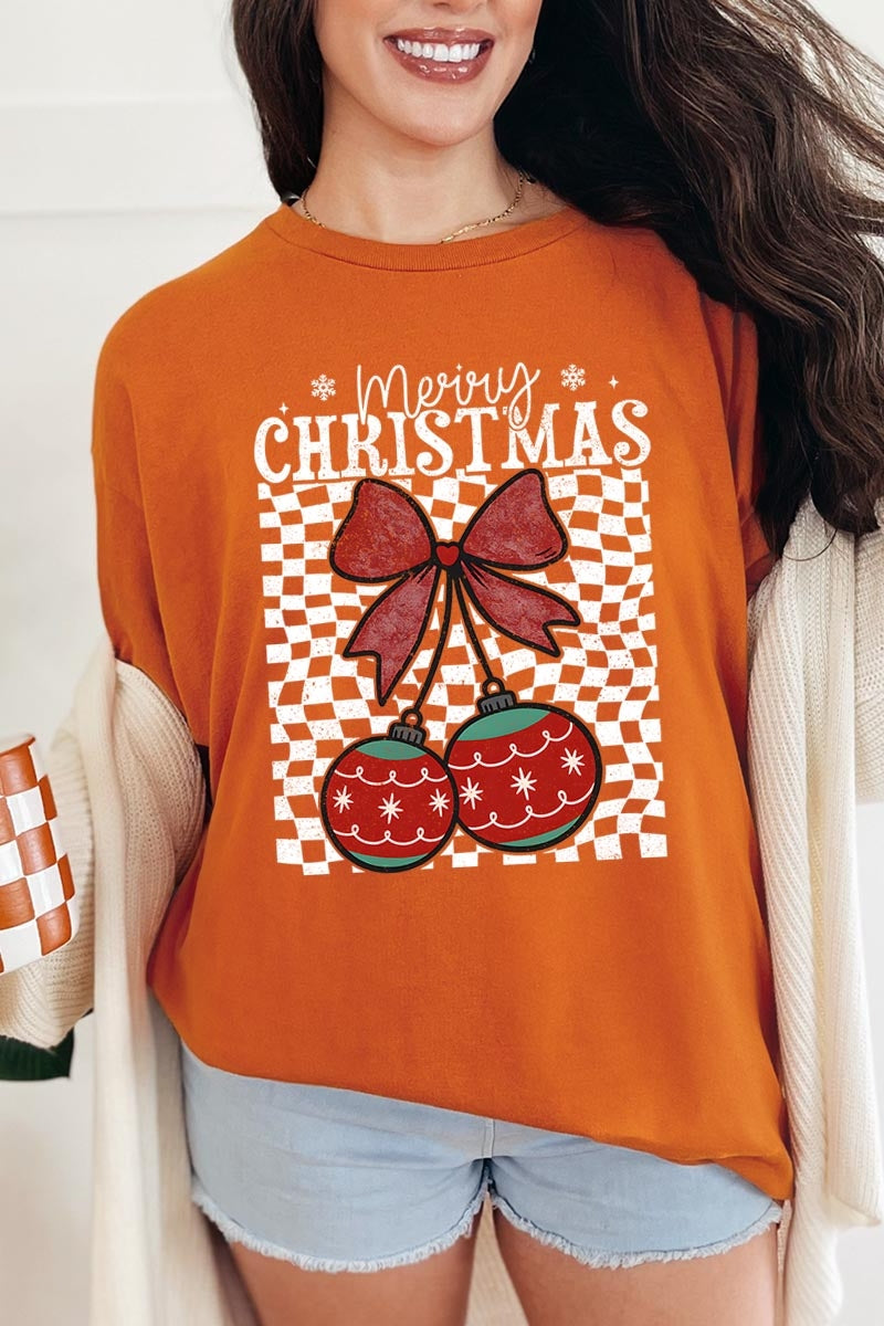 5000-E3196 Cherry Ornament Christmas Graphic Heavy Cotton Tee $9
