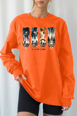 UL240P-E3204 Savior Is Born Nativity Graphic Plus Long Sleeve Tee $17