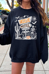 UL180-E3108 Skellie Motel Halloween Graphic Sweatshirt $20