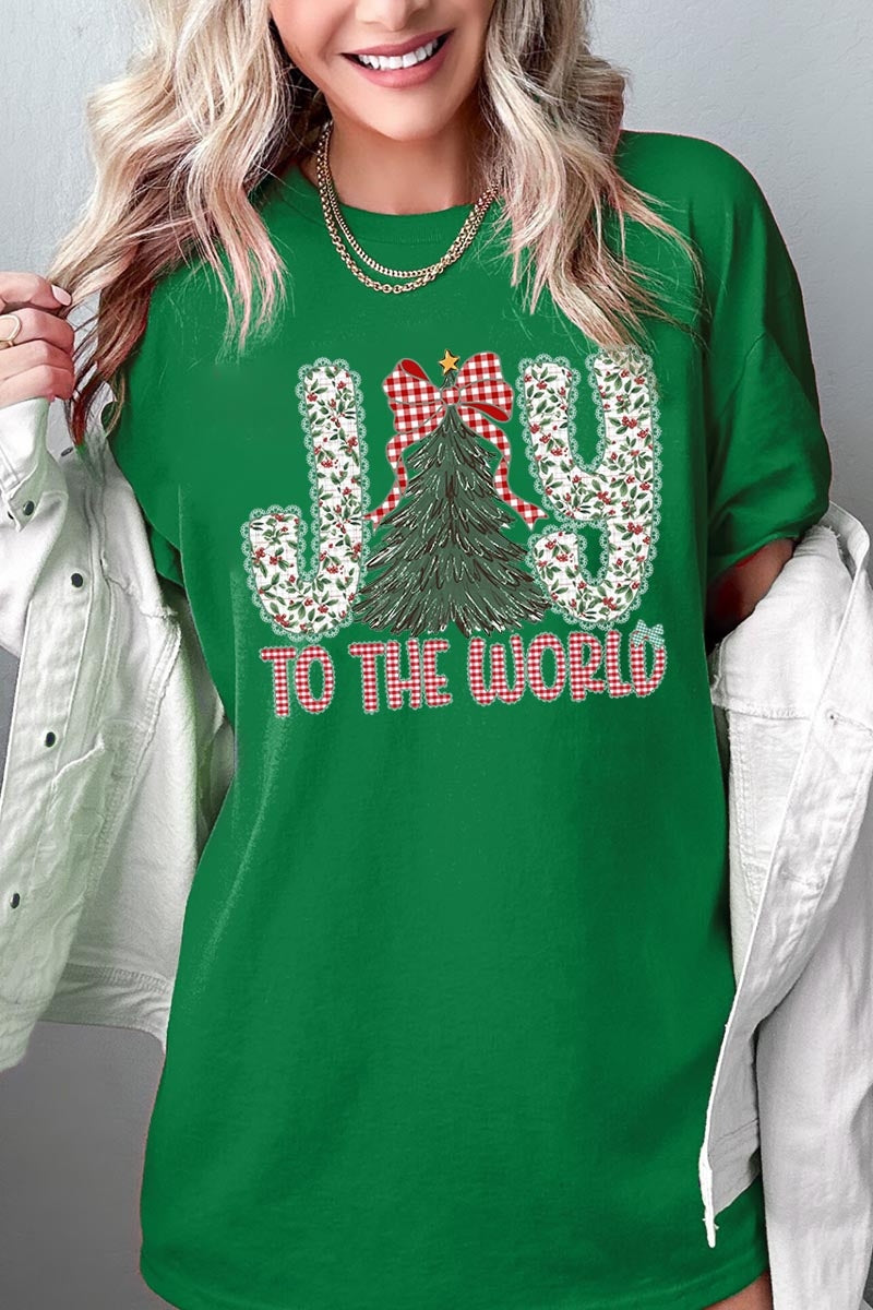 5000-E3213 Joy to the World Graphic Heavy Cotton Tee $9