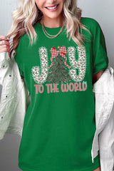 5000P-E3213 Joy to the World Graphic Plus Heavy Cotton Tee $12.75