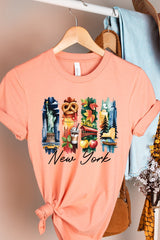 US3001P-E3061NY New York State Brushstroke Graphic Plus Tee $16