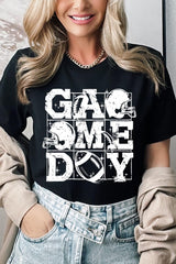 US3001-E3073 Distressed Game Day Graphic Tee $12.5