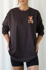 UL240P-E3175 Christmas bear Graphic Plus Long Sleeve Tee $17