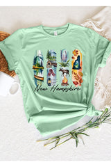 US3001P-E3061NH New Hampshire State Brushstroke Graphic Plus Tee $16