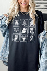 5000P-E3215 Christmas Icons Graphic Plus Heavy Cotton Tee $12.75