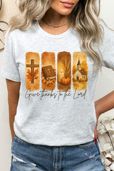 US3001P-E3169 Give Thanks To The Lord Graphic Plus Tee $16