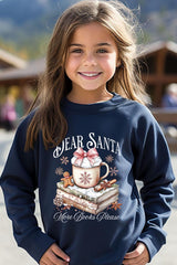 UL180B-E3205Z Dear Santa Books Kids Graphic Sweatshirt $20