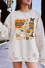 UL180P-E3084 Halloween collage Graphic Plus Sweatshirt $25