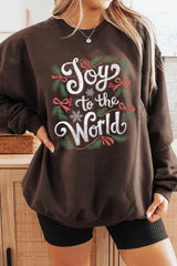 UL180-E3221 Joy to the World Christmas Graphic Sweatshirt $20