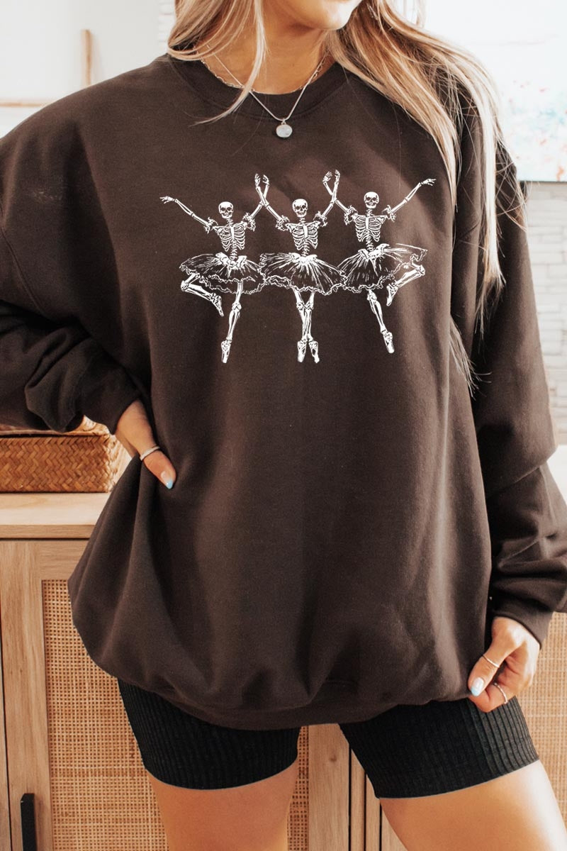 UL180P-E3156 Halloween Ballerina Graphic Plus Sweatshirt $25
