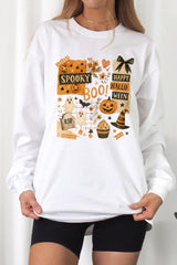 UL240P-E3084 Halloween collage Graphic Plus Long Sleeve Tee $17