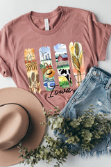 US3001P-E3061IA Iowa State Brushstroke Graphic Plus Tee $16