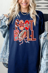 5000P-E3053 Brushstroke Football Graphic Plus Heavy Cotton Tee $12.75