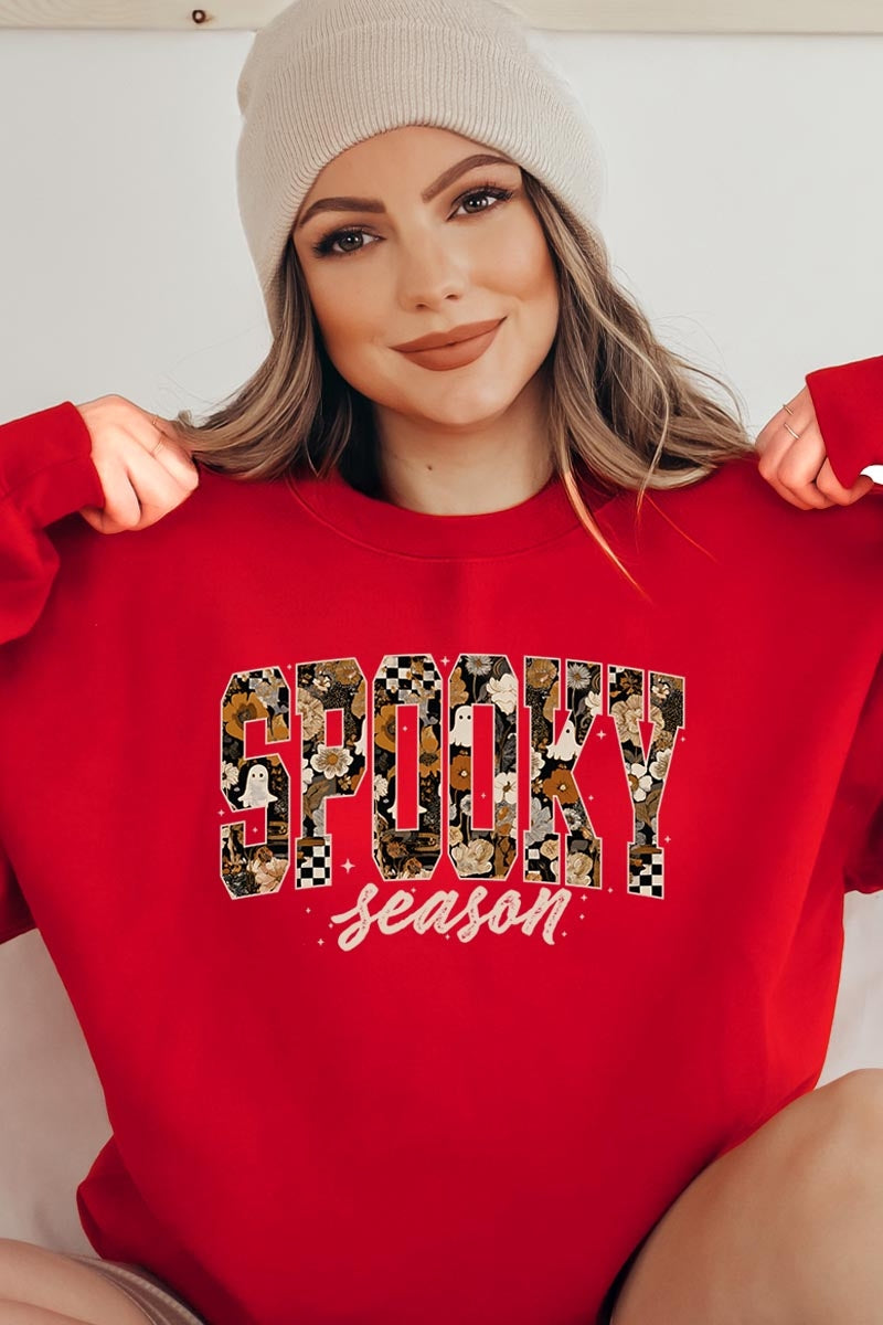 UL180-E3105 Spooky Season Halloween Graphic Sweatshirt $20