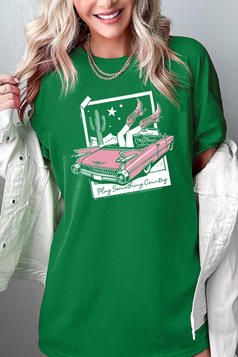5000-E3098 Play Something Country Graphic Heavy Cotton Tee $9