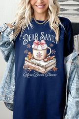 5000P-E3205 Dear Santa Books Graphic Plus Heavy Cotton Tee $12.75