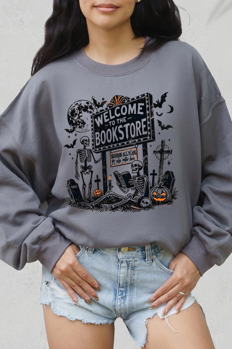 UL180-E3122 Bookstore Halloween Graphic Sweatshirt $20