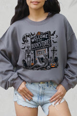 UL180P-E3122 Bookstore Halloween Graphic Plus Sweatshirt $25
