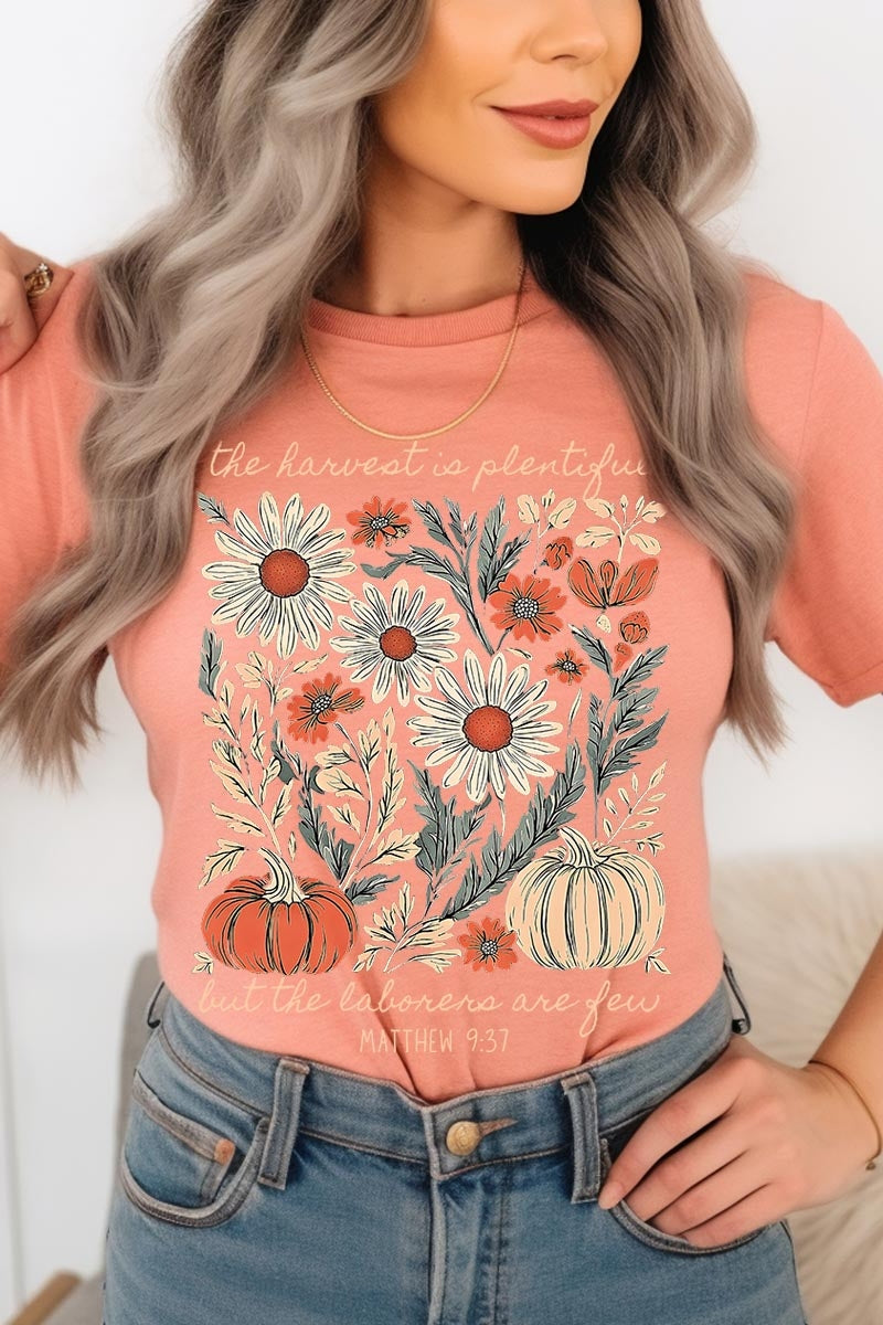 US3001P-E3173 Faith Harvest Graphic Plus Tee $16