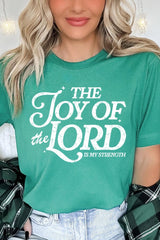 US3001-E3179 Joy of the Lord Graphic Tee $12.5
