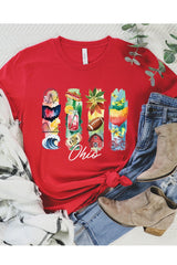 US3001-E3061OH Ohio State Brushstroke Graphic Tee $12.5
