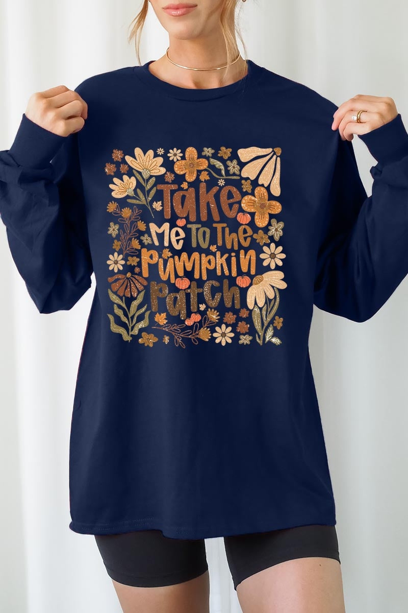 UL240-E3136 Take Me To The Pumpkin Patch Long Sleeve Tee $13.75