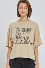 CTS-E3075 If Youu2019re Hanging On Graphic Relaxed Crop Top $11