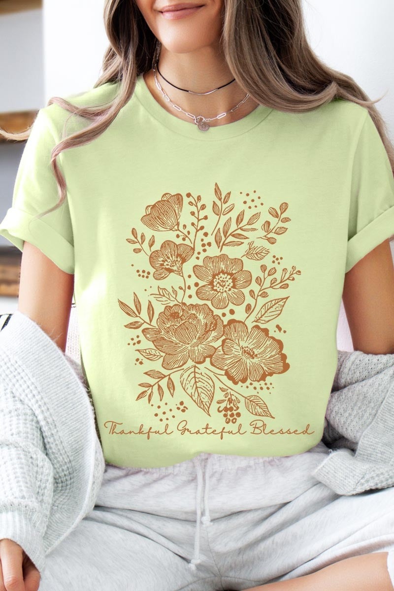 US3001P-E3155 Neutral Thanksgiving Graphic Plus Tee $16