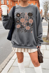 UL180-E3178 Fall Floral Garden Graphic Sweatshirt $20