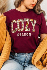US3001P-E3082 Cozy Season Graphic Plus Tee $16