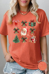 5000P-E3217 Santa Gifts & Bows Christmas Graphic Plus Heavy Cotton Tee $12.75