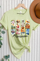 US3001-E3061MS Mississippi State Brushstroke Graphic Tee $12.5