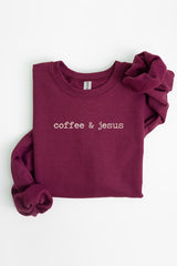 UL180-E3209 Coffee & Jesus Graphic Sweatshirt $20